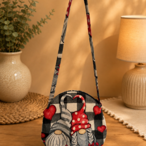 gnome print shoulder bag front view